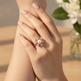 NXGOLD Premium 360° Rotating Pearl Adjustable Ring