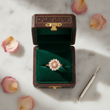 NXGOLD 360° Rotating Crystal Flower Ring for Women