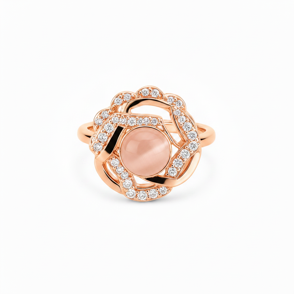 NXGOLD Luxury 360° Rotating Crystal Ring for Women