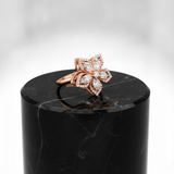 NXGOLD Premium 360° Rotating Floral Spinner Ring
