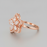 Luxury 360° Spin Flower Ring with Premium CZ Stones