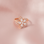 Luxury 360° Spin Flower Ring with Premium CZ Stones
