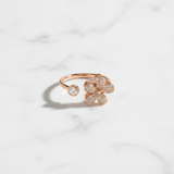 Luxury Bloom 360° Spinner Ring with Sparkling CZ Stones