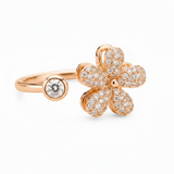 Luxury Bloom 360° Spinner Ring with Sparkling CZ Stones