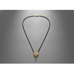 Premium CZ Triangle Pendant Mangalsutra with Black Beads Necklace