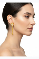 Floral Design Tassel Earrings for Women