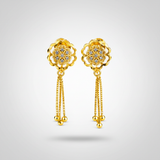 Floral Design Tassel Earrings for Women