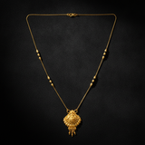 Traditional Mangalsutra with Black Beads & Heritage Pendant