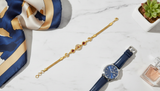 Regal Ruby Sparkle Link Bracelet for Women