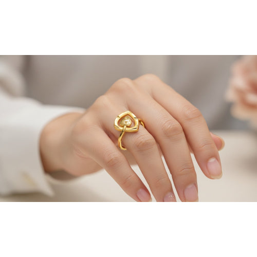 NXGOLD Double Heart Love Ring