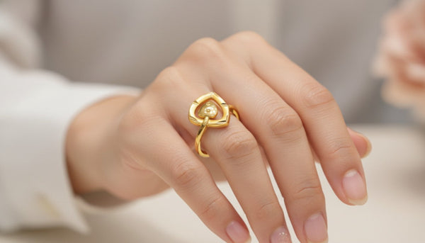 NXGOLD Double Heart Love Ring