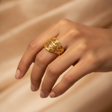 Traditional Filigree Gold Ring for Women
