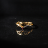 NXGOLD Stylish Heart Charm Gold Finish Ring for Women