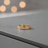 NXGOLD CZ Band Ring for Women With CZ Stone