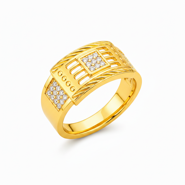 Luxury Designer CZ Cocktail Ring for Men