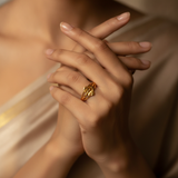 Love Knot Double Heart Ring for Women
