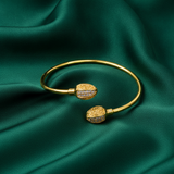 Luxury Oval Greek Key Open Kada Bracelet for women & girls