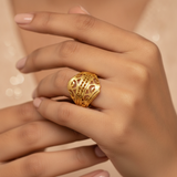 Traditional Filigree Gold Ring for Women