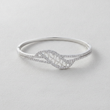 Royal Swirl CZ Stainless Silver Designer Bracelet For Women & Girls