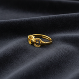 NXGOLD Elegant Twin Circle Heritage Adjustable Ring for Women