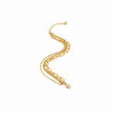 Luxury Triple Layer Mixed Link Chain Bracelet for Women & Girls