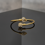 Luxury Bloom CZ Open Cuff Bracelet for Women & Girls