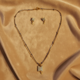 NXGOLD Crystal Veil Pendant & Earrings Set