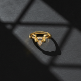 NXGOLD Deer Antler CZ Adjustable Ring for Women