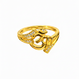 Spiritual Om CZ Open Ring for Women & Girls