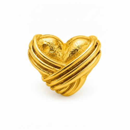 NXGOLD Designer Heart Adjustable Ring for Women