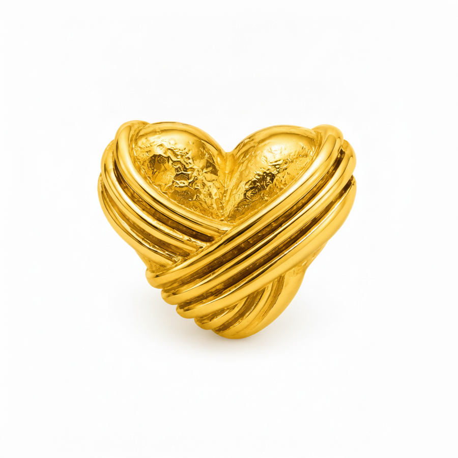 NXGOLD Designer Heart Adjustable Ring for Women