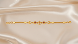 Regal Ruby Sparkle Link Bracelet for Women