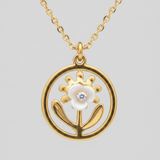 Golden Daisy Double Layer Necklace for Women