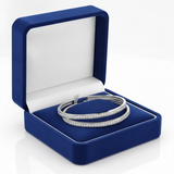 925 Silver Diamond-Look CZ Bangles for Women
