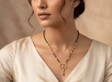 Elegant Black Bead Mangalsutra with Heart Pendant