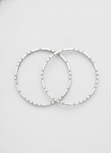 925 Silver Geometric Ruby & Cubic Zirconia Bangles