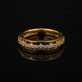 NXGOLD CZ Band Ring for Women With CZ Stone