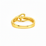 Elegant Wave Infinity Stone Studded Ring for Women