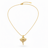 Premium Ballerina Pendant Necklace with CZ Stones
