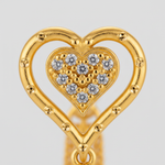 Heart Tassel Stud Earrings for Women