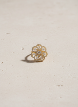 NXGOLD Luxury Floral Halo Diamond Statement Ring for Women
