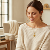 Golden Solstice Sun Necklace for Women