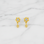 NXGOLD Twinkle Bloom Crystal Drop Earrings