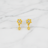 NXGOLD Twinkle Bloom Crystal Drop Earrings