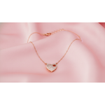Dazzling Rose Gold Heart-Shaped Pendant Necklace