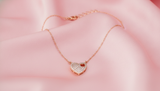 Dazzling Rose Gold Heart-Shaped Pendant Necklace
