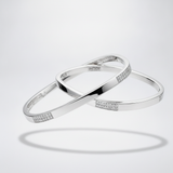 925 Silver Square CZ Bangles for Women