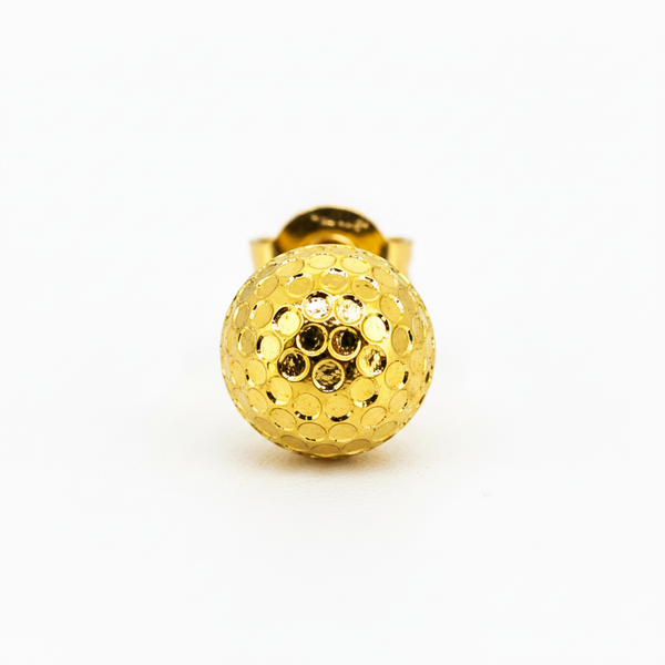 NXGOLD Geometric Textured Gold-Toned Stud Earrings for Women