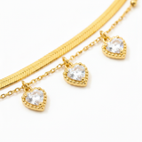 Elegant Dainty Triple Heart Bracelet for Women & Girls