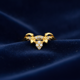 NXGOLD Deer Antler CZ Adjustable Ring for Women